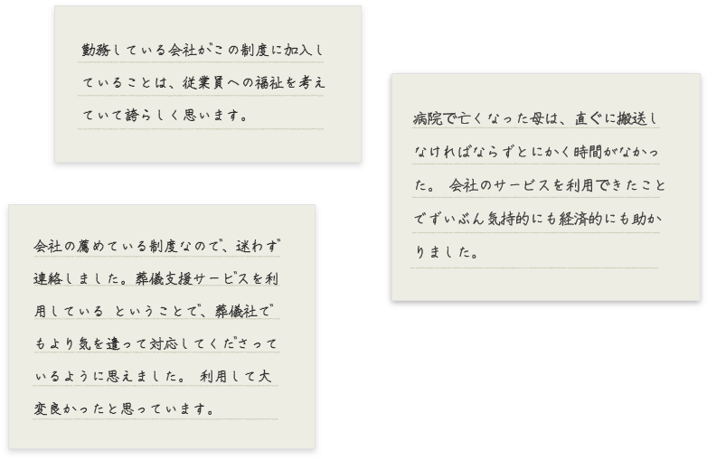 ご利用者アンケートより2