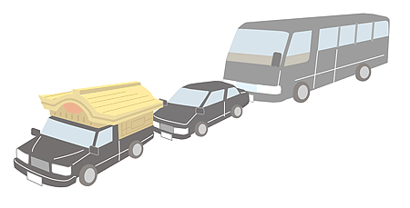 霊柩車車列イメージ