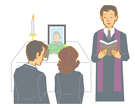 カトリックの葬儀イメージ