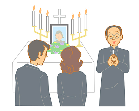 プロテスタントの葬儀イメージ